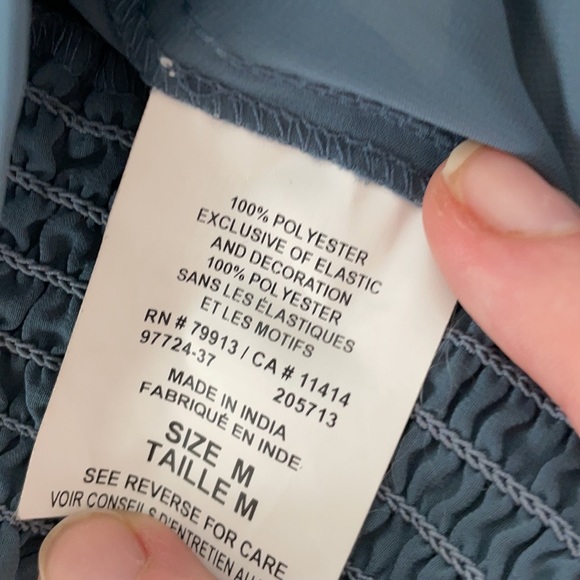 Slate blue maternity blouse - Picture 8 of 8